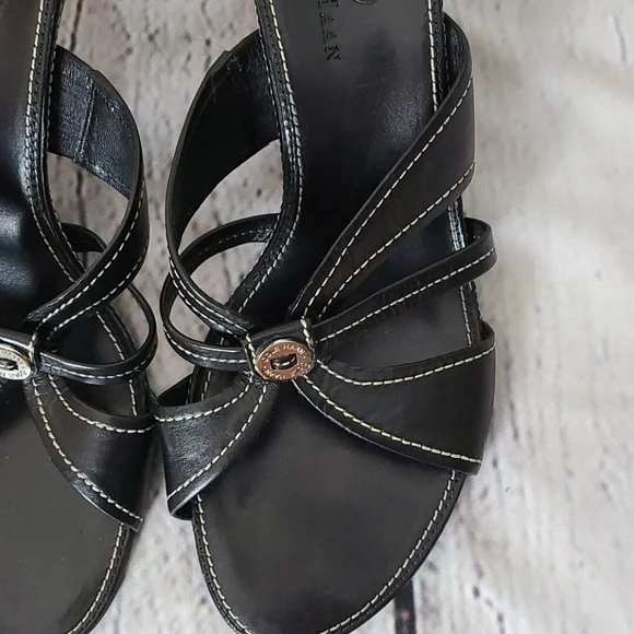 Cole Haan black leather strappy sandals, 9.5 - Picture 4 of 15